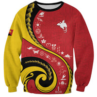 Papua New Guinea 50th Independence Anniversary Sweatshirt Special Style Red Version LT05 Unisex Red - Polynesian Pride
