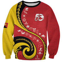 Papua New Guinea 50th Independence Anniversary Sweatshirt Special Style Red Version LT05 Unisex Red - Polynesian Pride