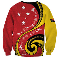 Papua New Guinea 50th Independence Anniversary Sweatshirt Special Style Red Version LT05 - Polynesian Pride