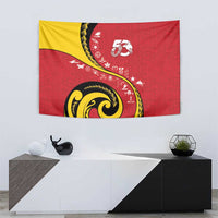 Papua New Guinea 50th Independence Anniversary Tapestry Special Style Red Version LT05 - Polynesian Pride