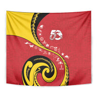 Papua New Guinea 50th Independence Anniversary Tapestry Special Style Red Version LT05 - Polynesian Pride