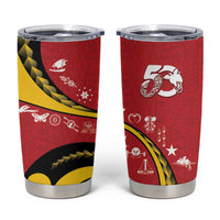 Papua New Guinea 50th Independence Anniversary Tumbler Cup Special Style Red Version LT05 Red - Polynesian Pride