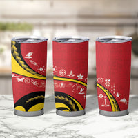 Papua New Guinea 50th Independence Anniversary Tumbler Cup Special Style Red Version LT05 - Polynesian Pride