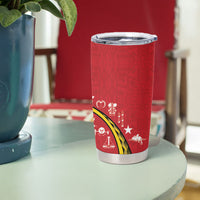 Papua New Guinea 50th Independence Anniversary Tumbler Cup Special Style Red Version LT05 - Polynesian Pride