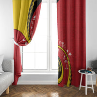 Papua New Guinea 50th Independence Anniversary Window Curtain Special Style Red Version LT05 - Polynesian Pride