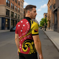 Papua New Guinea 50th Independence Anniversary Zipper Polo Shirt Special Style Red Version LT05 - Polynesian Pride