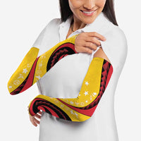 Papua New Guinea Independence Arm Sleeves Special Style Yellow Version LT05 - Polynesian Pride