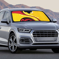 Papua New Guinea Independence Auto Sun Shade Special Style Yellow Version LT05 - Polynesian Pride
