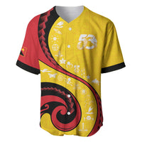 Papua New Guinea 50th Independence Anniversary Baseball Jersey Special Style Yellow Version LT05 Yellow - Polynesian Pride