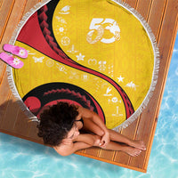 Papua New Guinea 50th Independence Anniversary Beach Blanket Special Style Yellow Version LT05 - Polynesian Pride