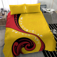 Papua New Guinea Independence Bedding Set Special Style Yellow Version LT05 - Polynesian Pride