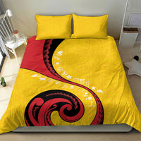 Papua New Guinea Independence Bedding Set Special Style Yellow Version LT05 - Polynesian Pride