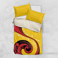 Papua New Guinea Independence Bedding Set Special Style Yellow Version LT05 US Twin 172cm x 218cm Yellow - Polynesian Pride