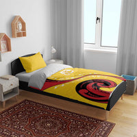Papua New Guinea 50th Independence Anniversary Bedding Set Special Style Yellow Version - Polynesian Pride