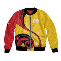 Papua New Guinea Independence Bomber Jacket Special Style Yellow Version LT05 Unisex Yellow - Polynesian Pride
