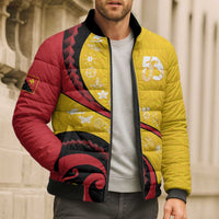 Papua New Guinea Independence Bomber Puffer Jacket Special Style Yellow Version LT05 - Polynesian Pride