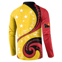 Papua New Guinea 50th Independence Anniversary Button Sweatshirt Special Style Yellow Version LT05 - Polynesian Pride