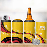Papua New Guinea 50th Independence Anniversary 4 in 1 Can Cooler Tumbler Special Style Yellow Version LT05 - Polynesian Pride