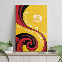 Papua New Guinea 50th Independence Anniversary Canvas Wall Art Special Style Yellow Version LT05 - Polynesian Pride