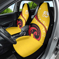 Papua New Guinea 50th Independence Anniversary Car Seat Cover Special Style Yellow Version LT05 - Polynesian Pride