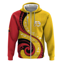 Papua New Guinea 50th Independence Anniversary Hoodie Special Style Yellow Version LT05 Zip Hoodie Yellow - Polynesian Pride