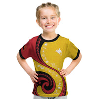 Papua New Guinea 50th Independence Anniversary Kid T Shirt Special Style Yellow Version LT05 Yellow - Polynesian Pride
