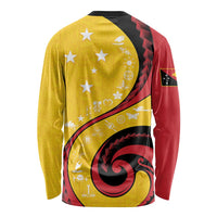 Papua New Guinea 50th Independence Anniversary Long Sleeve Shirt Special Style Yellow Version LT05 - Polynesian Pride