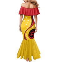 Papua New Guinea Independence Mermaid Dress Special Style Yellow Version LT05 - Polynesian Pride