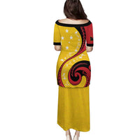 Papua New Guinea 50th Independence Anniversary Puletasi Special Style Yellow Version - Polynesian Pride