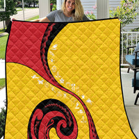 Papua New Guinea 50th Independence Anniversary Quilt Special Style Yellow Version LT05 Yellow - Polynesian Pride