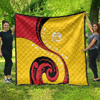 Papua New Guinea 50th Independence Anniversary Quilt Special Style Yellow Version LT05 - Polynesian Pride