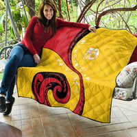 Papua New Guinea 50th Independence Anniversary Quilt Special Style Yellow Version - Polynesian Pride
