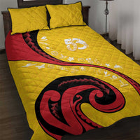 Papua New Guinea 50th Independence Anniversary Quilt Bed Set Special Style Yellow Version LT05 Yellow - Polynesian Pride