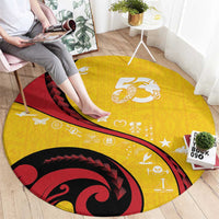 Papua New Guinea Independence Round Carpet Special Style Yellow Version LT05 - Polynesian Pride