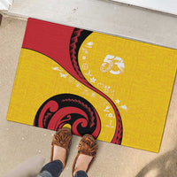 Papua New Guinea 50th Independence Anniversary Rubber Doormat Special Style Yellow Version LT05 - Polynesian Pride