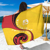 Papua New Guinea 50th Independence Anniversary Sarong Special Style Yellow Version LT05 One Size 44 x 66 inches Yellow - Polynesian Pride