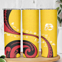Papua New Guinea Independence Skinny Tumbler Special Style Yellow Version LT05 - Polynesian Pride