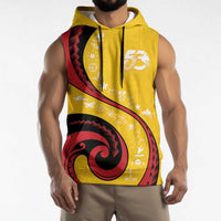 Papua New Guinea Independence Sleeveless Hoodie Special Style Yellow Version LT05 - Polynesian Pride
