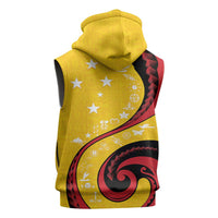 Papua New Guinea 50th Independence Anniversary Sleeveless Zip Hoodie Special Style Yellow Version LT05 - Polynesian Pride