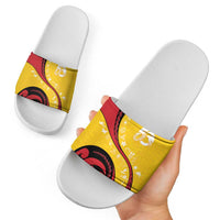 Papua New Guinea 50th Independence Anniversary Slide Sandals Special Style Yellow Version LT05 - Polynesian Pride