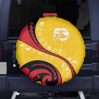 Papua New Guinea Independence Spare Tire Cover Special Style Yellow Version LT05 Yellow - Polynesian Pride