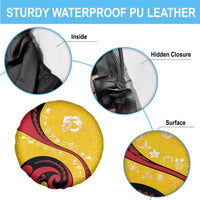 Papua New Guinea Independence Spare Tire Cover Special Style Yellow Version LT05 - Polynesian Pride
