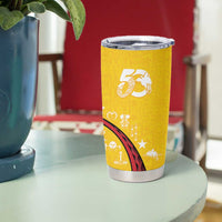 Papua New Guinea 50th Independence Anniversary Tumbler Cup Special Style Yellow Version - Polynesian Pride