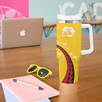 Papua New Guinea Independence Tumbler With Handle Special Style Yellow Version LT05 - Polynesian Pride