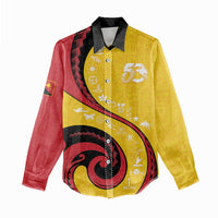 Papua New Guinea Independence Women Casual Shirt Special Style Yellow Version LT05 - Polynesian Pride