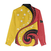 Papua New Guinea Independence Women Casual Shirt Special Style Yellow Version LT05 - Polynesian Pride