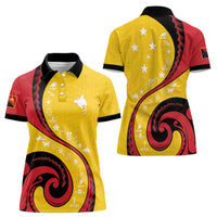 Papua New Guinea 50th Independence Anniversary Women Polo Shirt Special Style Yellow Version LT05 - Polynesian Pride
