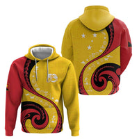 Papua New Guinea 50th Independence Anniversary Zip Hoodie Special Style Yellow Version - Polynesian Pride