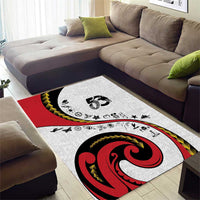 Papua New Guinea 50th Independence Anniversary Area Rug Special Style White Version - Polynesian Pride