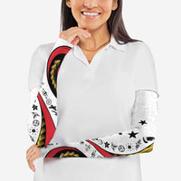 Papua New Guinea Independence Arm Sleeves Special Style White Version LT05 - Polynesian Pride